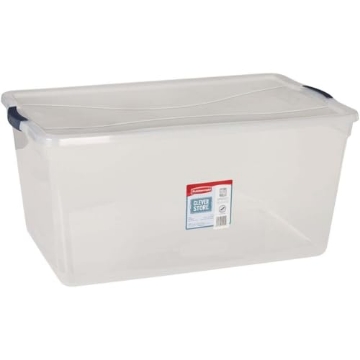 Picture of RUBBERMAID COMMERCIAL RMCC950001 Rubbermaid Cleverstore 13.25 in. H x 17.75 in. W x 29 in. D Stackable Storage Tote - Case Of: 4;4 (PK-4-EA)