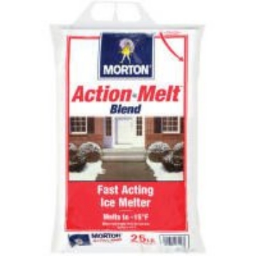 Picture of MORTON SALT INC 8018 Morton Action Melt Calcium Chloride/Salt Blend Pellet Ice Melt 25 lb (EA)