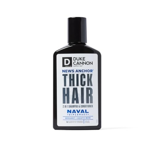 Picture of DUKE CANNON 1000106 Duke Cannon 2-in-1 News Anchor Hair Wash - Naval Diplomacy, Shampoo & Conditioner, Bergamot & Aquatic Musk Scent, 10 fl. oz. (EA)
