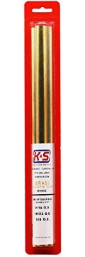 Picture of K&S 3402 K&S Precision Metals Round Brass Telescopic Tubing Assortment 3402 – 3 Tubes, 9/16" to 5/8" OD, 12" Length, 0.014" Wall (Large) – DIY Projects, Made in USA (EA)