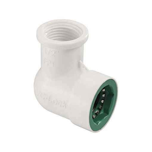 Picture of ORBIT IRRIGATION PRODUCTS INC 33775 Orbit PVC-Lock 1/2 in. Push x 1/2 in. Dia. FPT Plastic Elbow (EA)