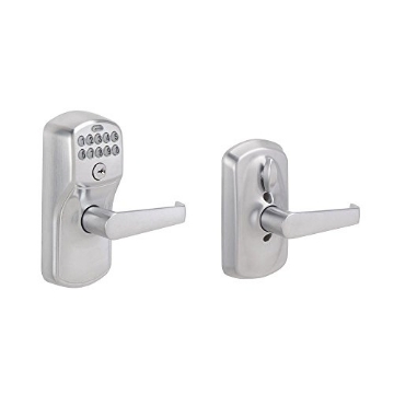 Picture of Ingersoll Rand FE595CSVPLY626E SCHLAGE Touch Plymouth Satin Chrome Light Commercial Deadbolt Handleset with Elan Passage Lever (EA)