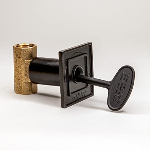 Picture of BLUE FLAME SV.USF.FB Blue Flame 1/2" Multi-Turn Straight Valve KIT W/Square FLANGEAND 3" Key-Flat BLACK-82,000 BTU'S (EA)