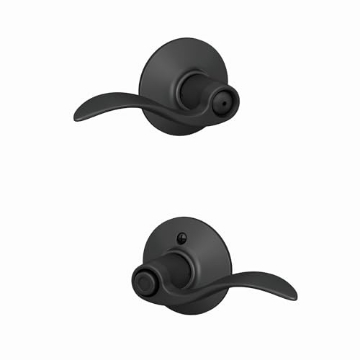 Picture of Ingersoll Rand F40 ACC 622 Schlage F40 ACC 622 Accent Door Lever, Bed & Bath Privacy Lock, Matte Black (EA)