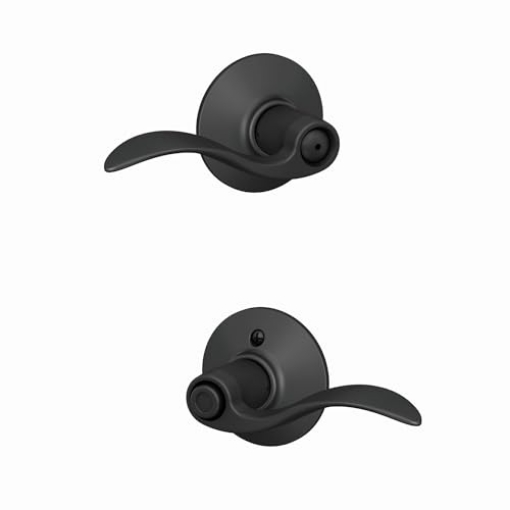 Picture of Ingersoll Rand F40 ACC 622 Schlage F40 ACC 622 Accent Door Lever, Bed & Bath Privacy Lock, Matte Black (EA)