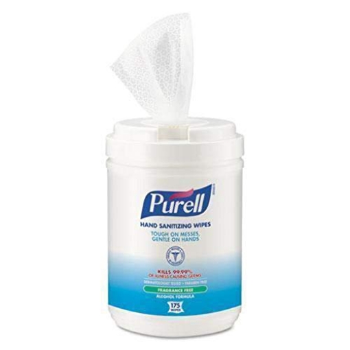 Picture of PURELL 9031-06 Purell Sanitizing Wipes Fragrance Free Canister 175 Count (EA)