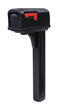 Picture of GIBRALTAR MAILBOXES GCL100BAM Gibraltar Mailboxes Classic Medium Capacity Double-Walled Plastic Black, All-In-One Mailbox & Post Combo Kit, GCL10000B (EA)