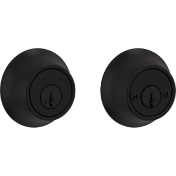 Picture of Kwikset 96650-515 Kwikset SmartKey Security Matte Black Metal Double Cylinder Deadbolt (EA)