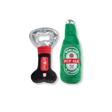 Picture of PET SHOP BY FRINGE STUDIO 312025 Fringe Studio Plush Dog Toy Set, Crack It Open, 2 Piece Set, Pet Shop Collection (312025) (EA)