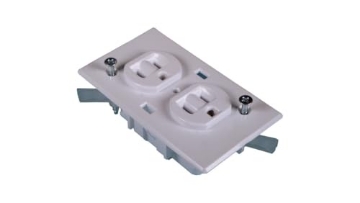 Picture of US HARDWARE E-162C US Hardware E-162C Ush Conventional Duplex Receptacle Rv, 2-7/16" x 4-3/16", 2-7/16" x 4-3/16", White (EA)