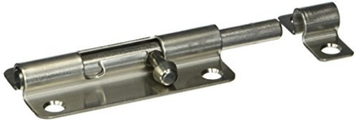 Picture of National/Spectrum Brands N348-284 NATIONAL/SPECTRUM BRANDS HHI N348-284 4-Inch Stainless Steel Barrel Bolt (PK-3-EA)
