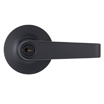Picture of BRINKS COMMERCIAL BC40099 BRINKS Commercial - Light Duty Keyed Door Entry Storeroom Lever, Matte Black Finish - Meets ANSI Grade 2 Standards and is ADA Compliant (EA)