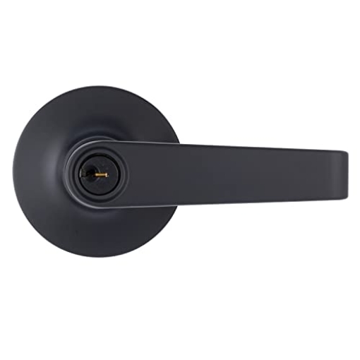 Picture of BRINKS COMMERCIAL BC40099 BRINKS Commercial - Light Duty Keyed Door Entry Storeroom Lever, Matte Black Finish - Meets ANSI Grade 2 Standards and is ADA Compliant (EA)
