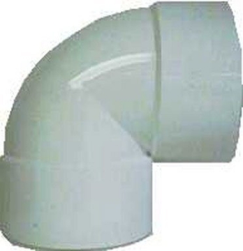 Picture of Nds 3P02 Plastic Trends 3 in. Hub x 3 in. Dia. Hub PVC Elbow (EA)