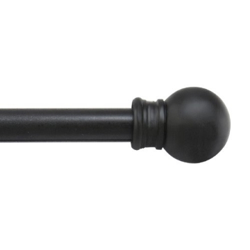 Picture of Kenney Manufacturing Company KN364/5NP Kenney Cafe Window Curtain Rods, 28 to 48-Inch, Black (EA)