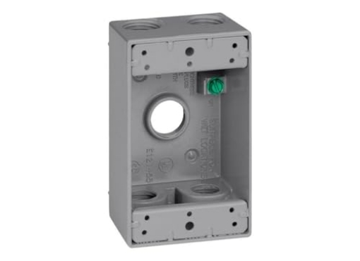 Picture of SIGMA ENGINEERED SOLUTIONS 14251-5 Sigma Electric, Gray Sigma Engineered Solutions, 14251-5 1/2-Inch 5 Hole 1-Gang Box, Color (EA)