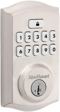 Picture of Kwikset 992600-002 Kwikset 9260TRL-15S Traditional SmartCode Keypad Electronic Deadbolt SmartKey Satin Nickel Finish (PK-2-EA)