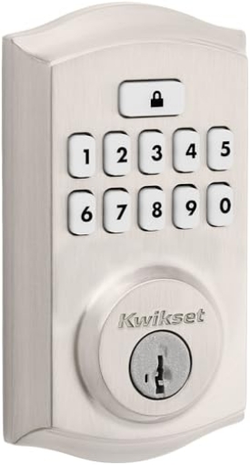 Picture of Kwikset 992600-002 Kwikset 9260TRL-15S Traditional SmartCode Keypad Electronic Deadbolt SmartKey Satin Nickel Finish (PK-2-EA)