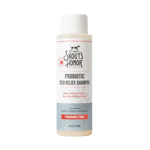 Picture of BROX LLC SH22SHIR16 SKOUT'S HONOR Probiotic Itch Relief Shampoo for Pets - Non-Medicated, Fragrance-Free, Paraben & Sulfate-Free, with Avocado Oil & Omega 3's, 16 Fl Oz (EA)