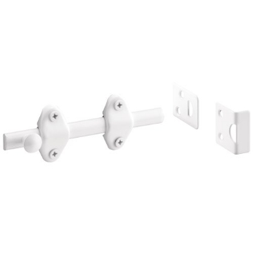 Picture of Prime U10267 Prime-Line U 10267 Surface Bolt, 4 In. Long, White Finish (Single Pack) (EA)