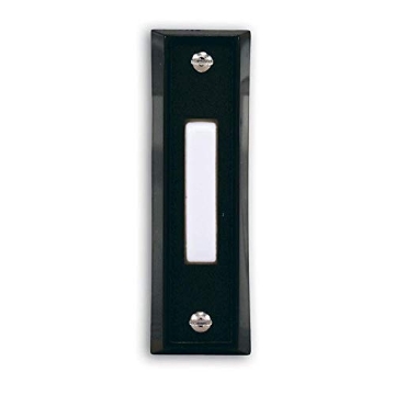 Picture of Heath Zenith 18000104 Heath Zenith Wired Push Doorbell Button, Black, Plastic, Surface Mount, New Home, Outdoor, House Accessories, Porch (EA)
