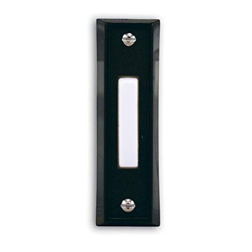 Picture of Heath Zenith 18000104 Heath Zenith Wired Push Doorbell Button, Black, Plastic, Surface Mount, New Home, Outdoor, House Accessories, Porch (EA)