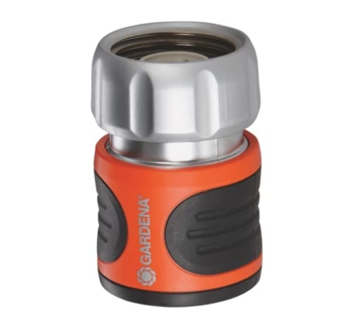 Picture of Garden Pearls 39018 GARDENA Metal Alloy Hose Connector with Water Stop (EA)