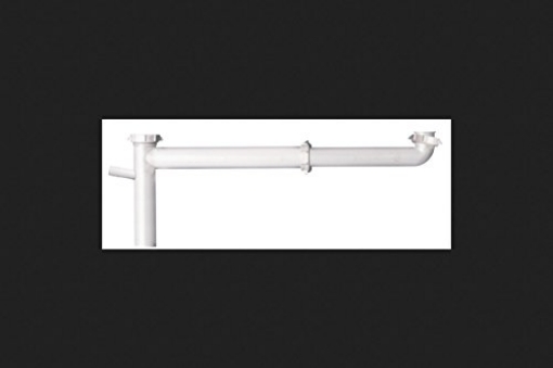 Picture of THE KEENEY MANUFACTURING COMPANY 127TTWRUK Keeney Continuous Waste Direct Connect,End Outlet 1-1/2" Od. X 16" Plastic White Bagged (EA)