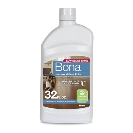 Picture of BONAKEMI USA INC WP500351001 Bona Hardwood Floor Polish - 32 fl oz - Low Gloss Shine - Polish for Wood Floors - Protects and Renews Dull Flooring - Covers 500 sq ft (EA)