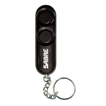Picture of Sabre PA-01 SABRE Personal Alarm With Key Ring, 120dB Alarm, Audible Up To 1,280 Feet (390 Meters), Simple Operation, Reusable, Black (EA)