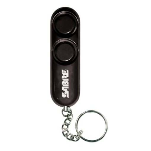 Picture of Sabre PA-01 SABRE Personal Alarm With Key Ring, 120dB Alarm, Audible Up To 1,280 Feet (390 Meters), Simple Operation, Reusable, Black (EA)
