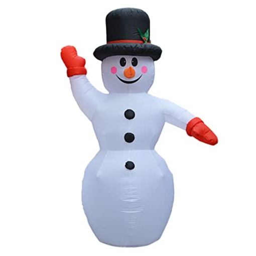 Picture of HILLMAN 9985537 QSDGFH 7.87 Ft Christmas Inflatable Snowman Outdoor Yard Decorations, Blow up Inflatables LED Lighted Snow Man with Hat, Winter Inflatable Decor for Garden (EA)