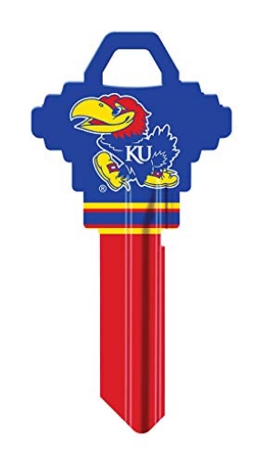 Picture of HILLMAN 89961 Hillman University of Kansas Painted Key House/Office Universal Key Blank Single Sided - Case of: 6 (PK-6-EA)