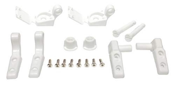 Picture of Plumb Pak PP835-34 Plumb Pak PP835-34 Leaf Straight Universal Fit Toilet Seat Hinge, Plastic, 4" x 5", White (EA)
