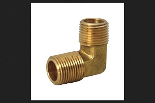 Picture of JMF COMPANY 4505566 JMF 1/4 in. MPT x 1/4 in. Dia. MPT Brass 90 Degree Elbow (EA)