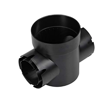 Picture of Nds 201 NDS 201 Round Spee-D Catch Basin Drain, 2 Outlets, Connects to 3-Inch and 4-Inch Drain Pipes, Manages Light Water Flows, 6-Inch, Plastic, Black (EA)