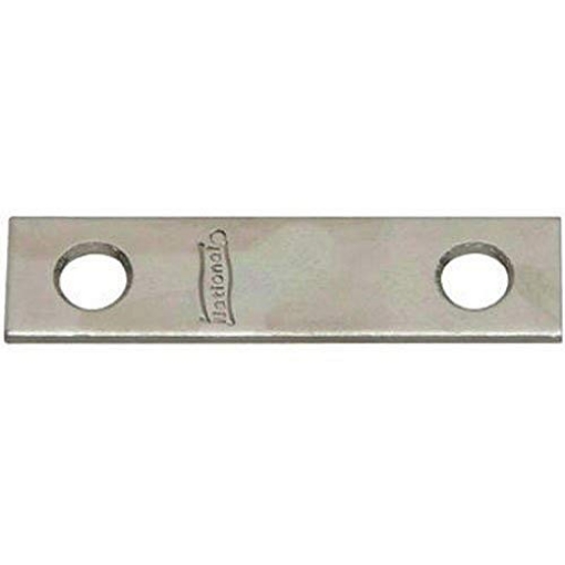 Picture of National/Spectrum Brands N348-375 NATIONAL/SPECTRUM BRANDS HHI N348-375 4 x 5/8-Inch Stainless Steel Mend Brace (PK-3-EA)