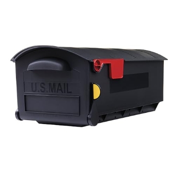 Picture of GIBRALTAR MAILBOXES GMB515BAM ARCHITECTURAL MAILBOXES Patriot Large Capacity, Plastic Post Mount Mailbox, Black (EA)