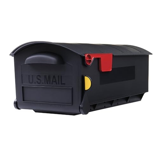Picture of GIBRALTAR MAILBOXES GMB515BAM ARCHITECTURAL MAILBOXES Patriot Large Capacity, Plastic Post Mount Mailbox, Black (EA)