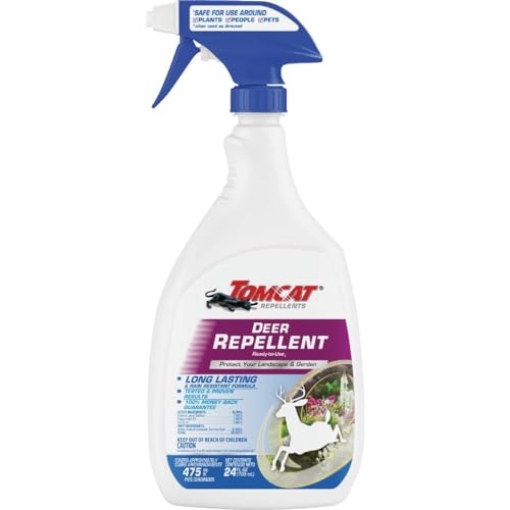 Picture of THE SCOTTS MIRACLE-GRO COMPANY 0491210 Tomcat Repellents Deer Repellent Ready-to-Use1 Spray - Repels Deer and Rabbits, Contains Essential Oils, Protects Garden and Landscape, No Stink, Rain-Resistant, 24 fl. oz. (EA)