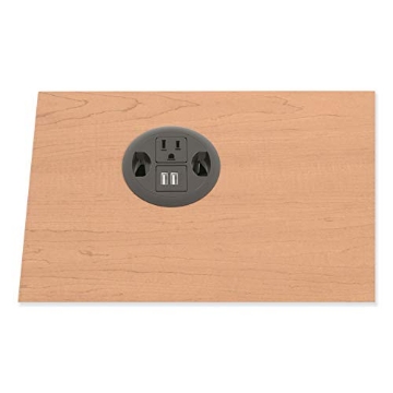 Picture of HON COMPANY HONHGRMTUSB2 HON USB Ac Power Hub Grommet, 3" Diameter, Black (EA)