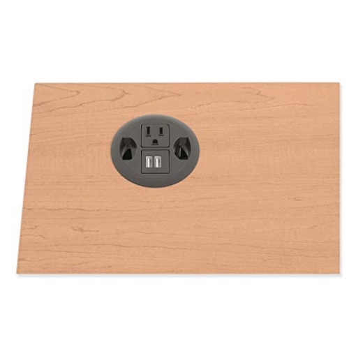 Picture of HON COMPANY HONHGRMTUSB2 HON USB Ac Power Hub Grommet, 3" Diameter, Black (EA)