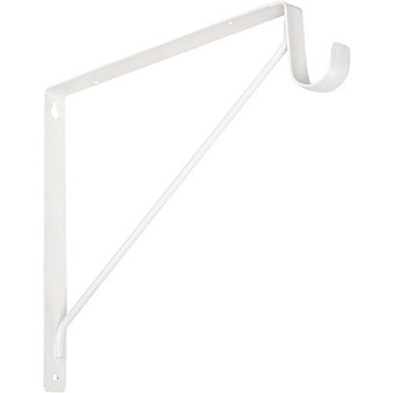 Picture of National/Spectrum Brands N224-428 National Hardware N224-428 12.45" X 1" White Shelf/Rod Bracket (PK-20-EA)
