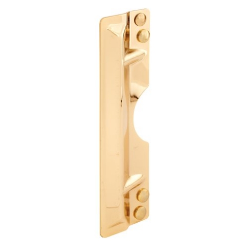 Picture of Prime U 10027 Prime-Line U 10027 Steel Latch Guard Plate Cover for Out-Swinging Doors, Brass (1 Set) (EA)