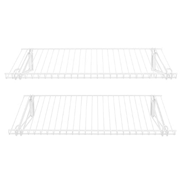 Picture of RUBBERMAID COMMERCIAL 3H91-03-WHT Rubbermaid Configurations 26" Shelving Kit, Set of 2 Shelves, White, Expandable, Organization for Home/Laundry/Bathroom/Mudroom/Pantry/Linen Closet/Garage (EA)