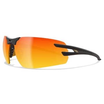 Picture of WOLF PEAK INTERNATIONAL,  INC SL115VS-SL EDGE SL115VS Salita Wrap-Around Anti-Fog/Vapor Shield Safety Glasses, Anti-Scratch, Non-Slip, UV 400, Military Grade, ANSI/ISEA & MCEPS Compliant, 5.04" Wide, Black Frame/Copper Driving Lens (EA)