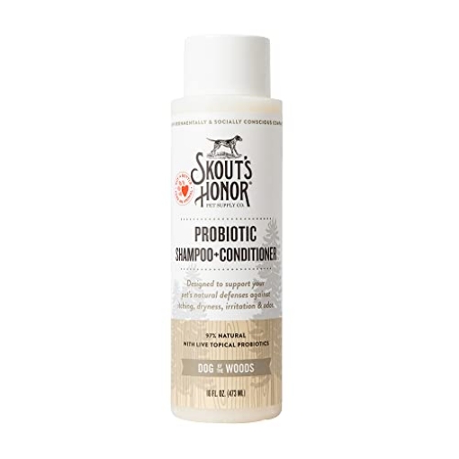 Picture of BROX LLC SH19SCDW16 Skout's Honor Probiotic Pet Shampoo & Conditioner with Avocado Oil & Omega-3s, 97% Natural, Paraben & Sulfate-Free, Cruelty-Free, 16oz, Dog of The Woods (EA)