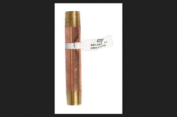 Picture of JMF COMPANY 47007 JMF 3/8 in. MPT x 4 in. L Brass Nipple (PK-5-EA)