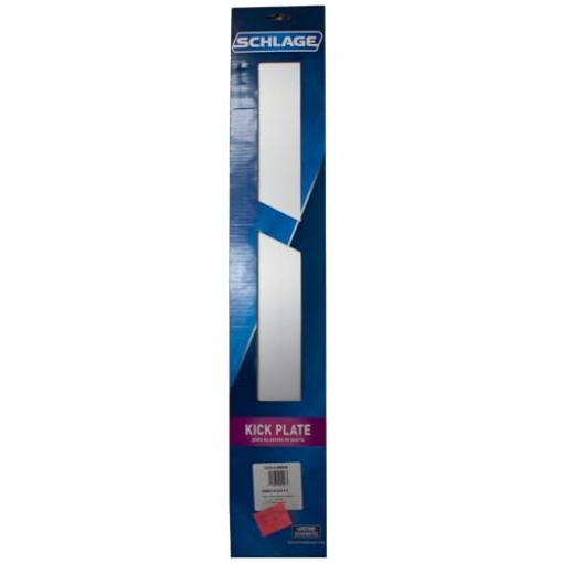 Picture of Ingersoll Rand C8400-PA28 6X34 Ives by Schlage C8400PA 28 6X34 Schlage C8400Pa28 Kick Plate, 34 in L X 6 in W, for Use with Exterior Or Interior Door Surface, 6" x 34", Satin Aluminum, 16 Ounce (EA)