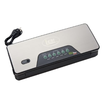 Picture of LEM PRODUCTS 1722 LEM Products MaxVac 100 Plastic Vacuum Sealer with 11.75 Inch Seal Bar, Silver and Black (EA)